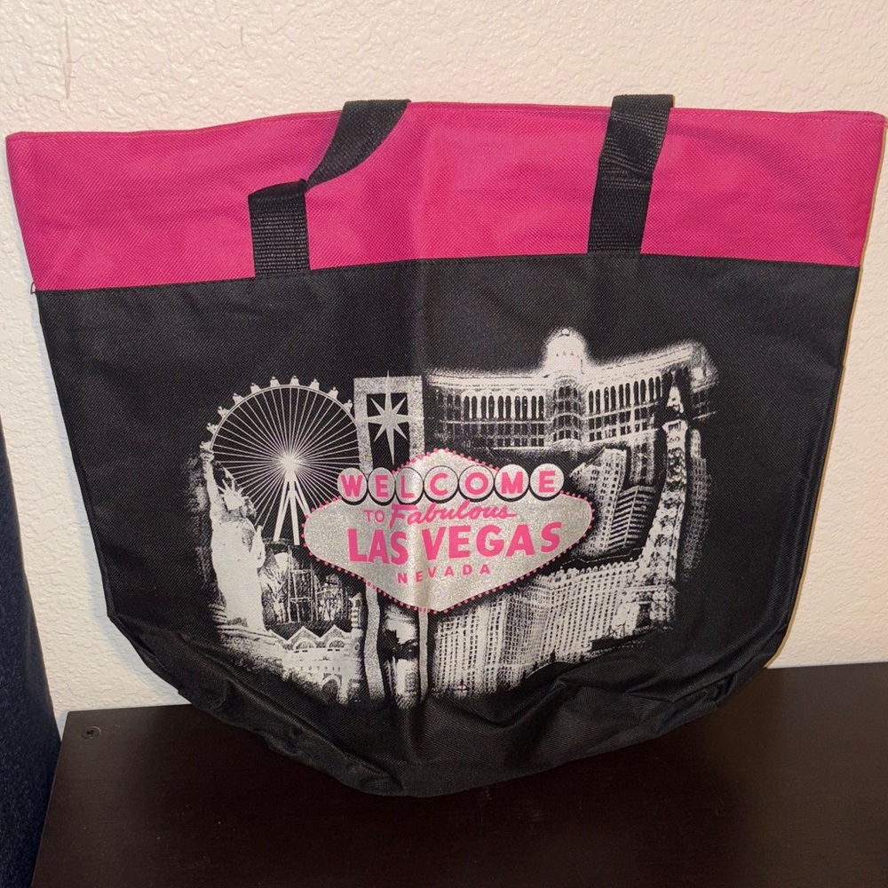 Pink and Black Las Vegas Tote Bag